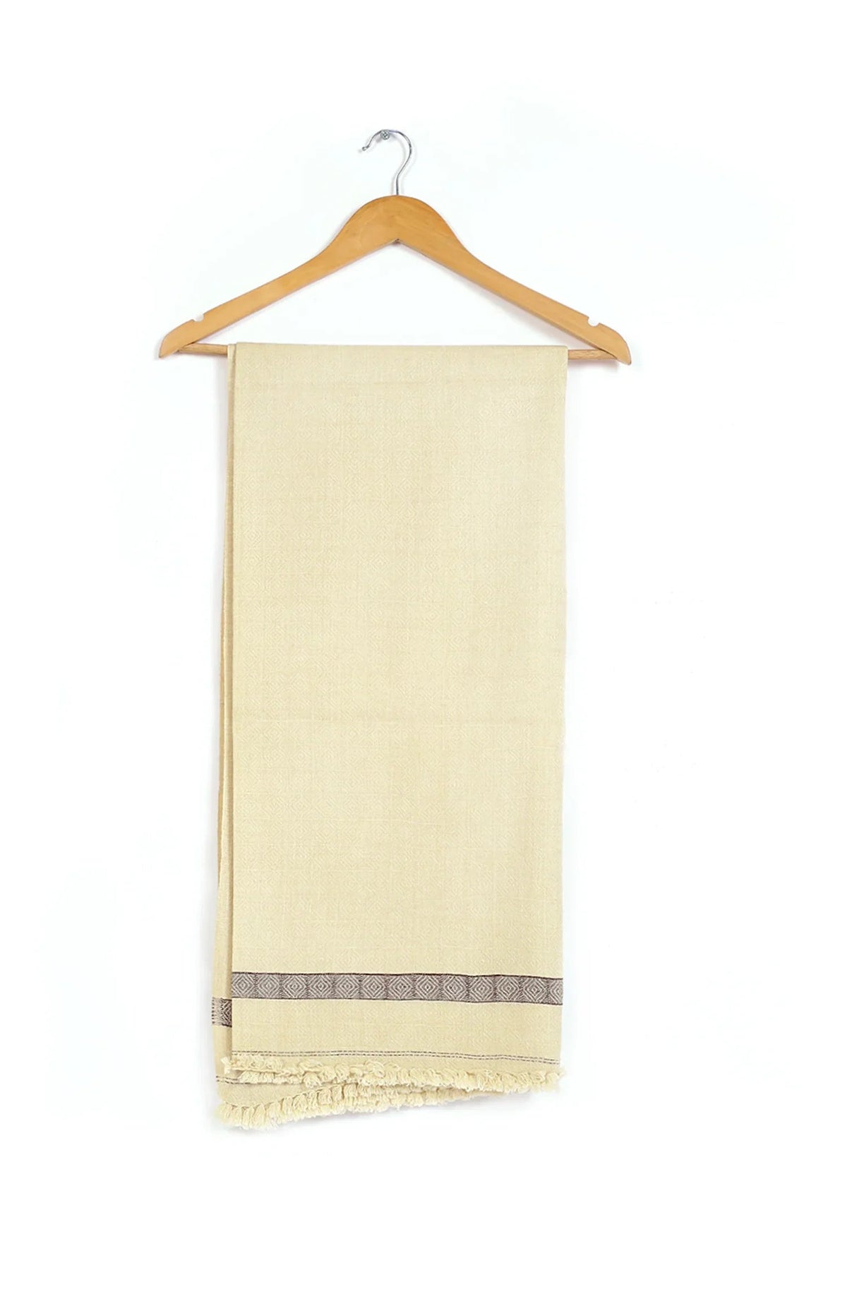 Jackard Self Design Wool Mens Shawl