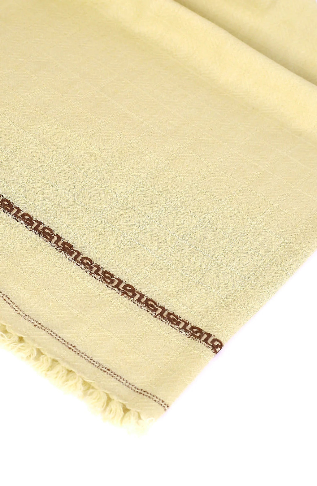 Jackard Self Design Wool Mens Shawl