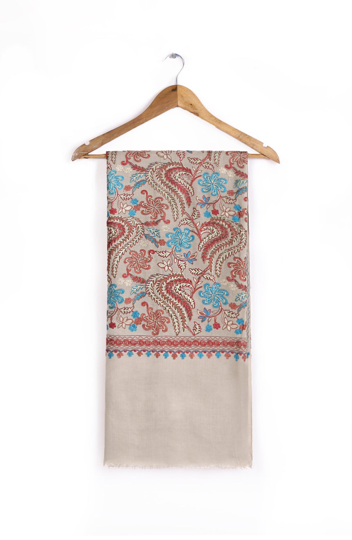 Zari Nalki Multi Jaal Ring Pash Shawl