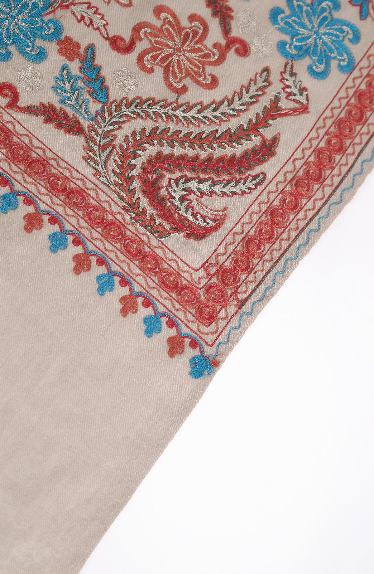 Zari Nalki Multi Jaal Ring Pash Shawl