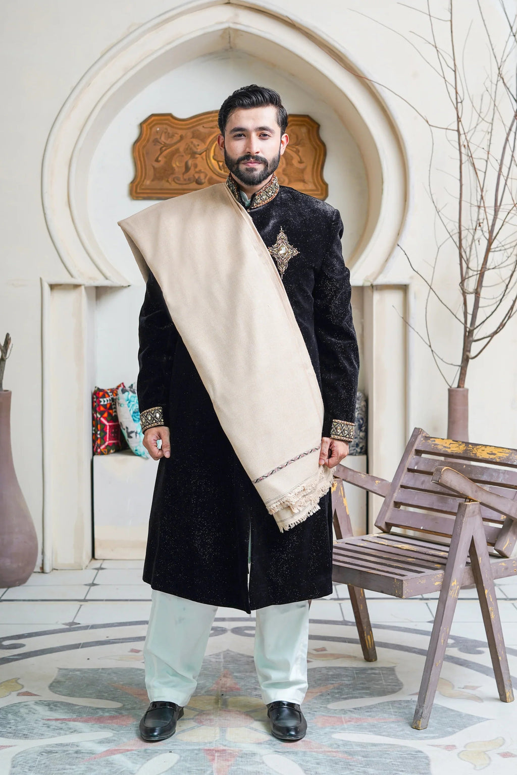 Pure Wool Mens Shawl