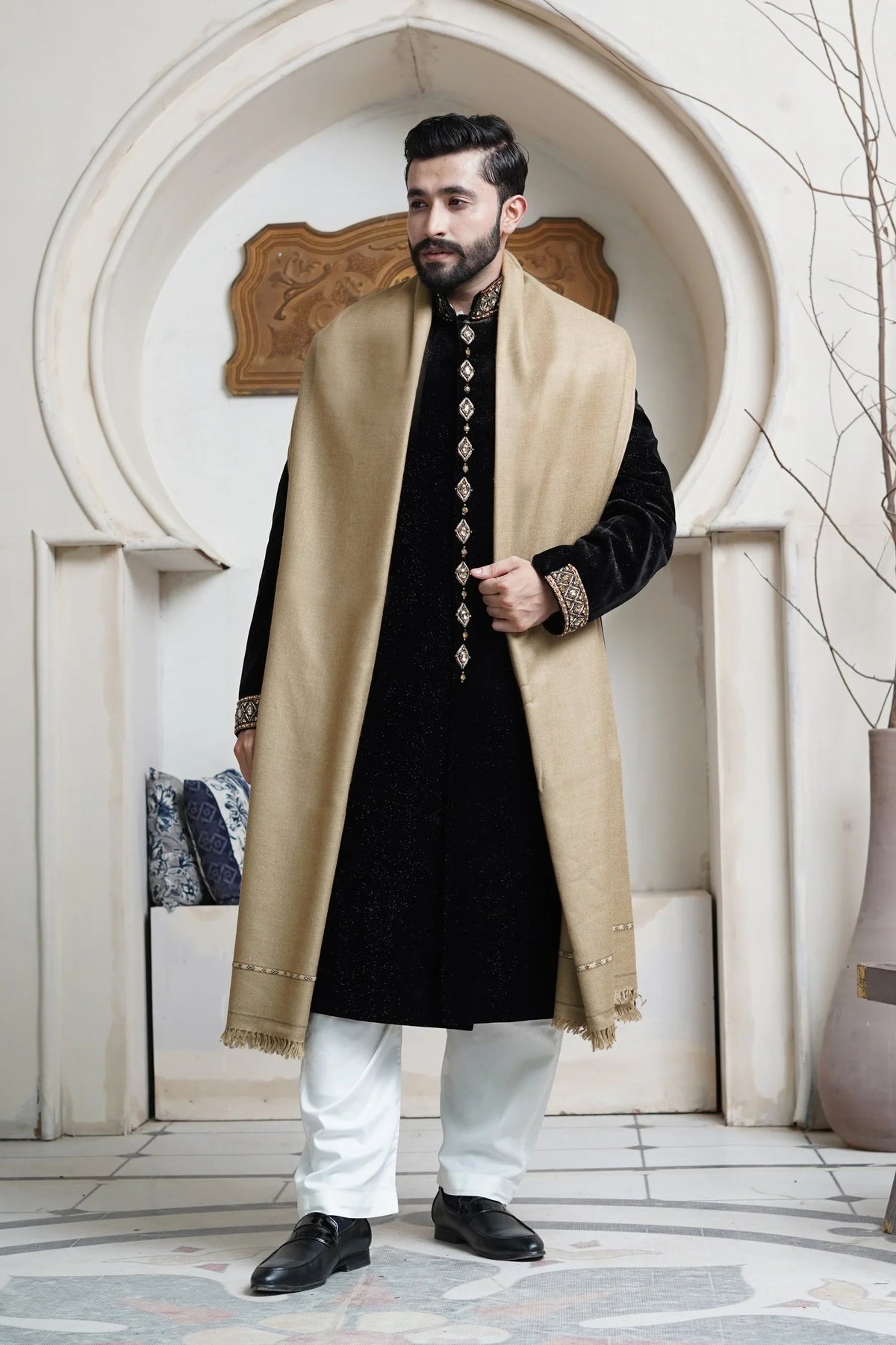 Pure Wool Mens Shawl