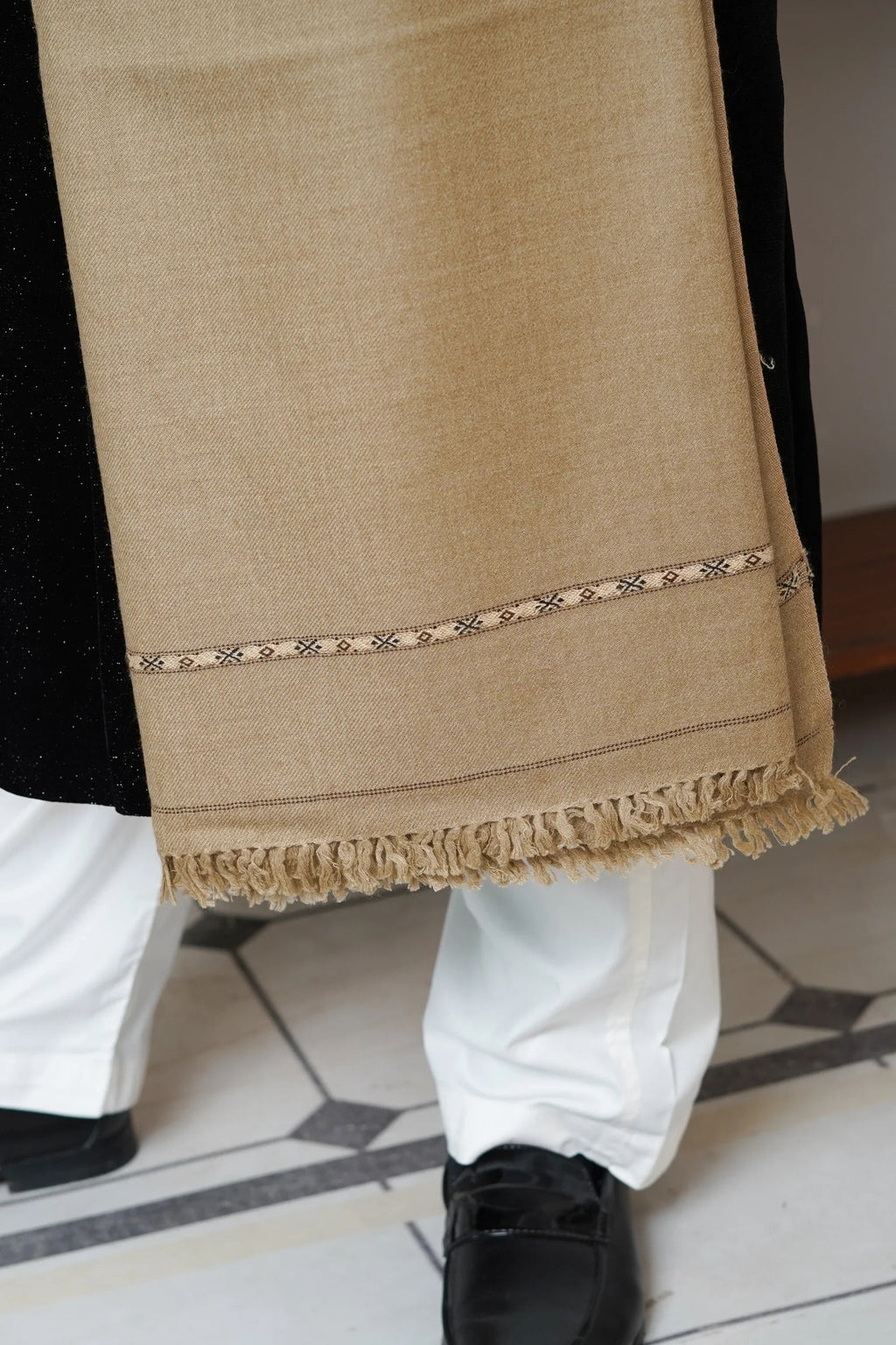 Pure Wool Mens Shawl