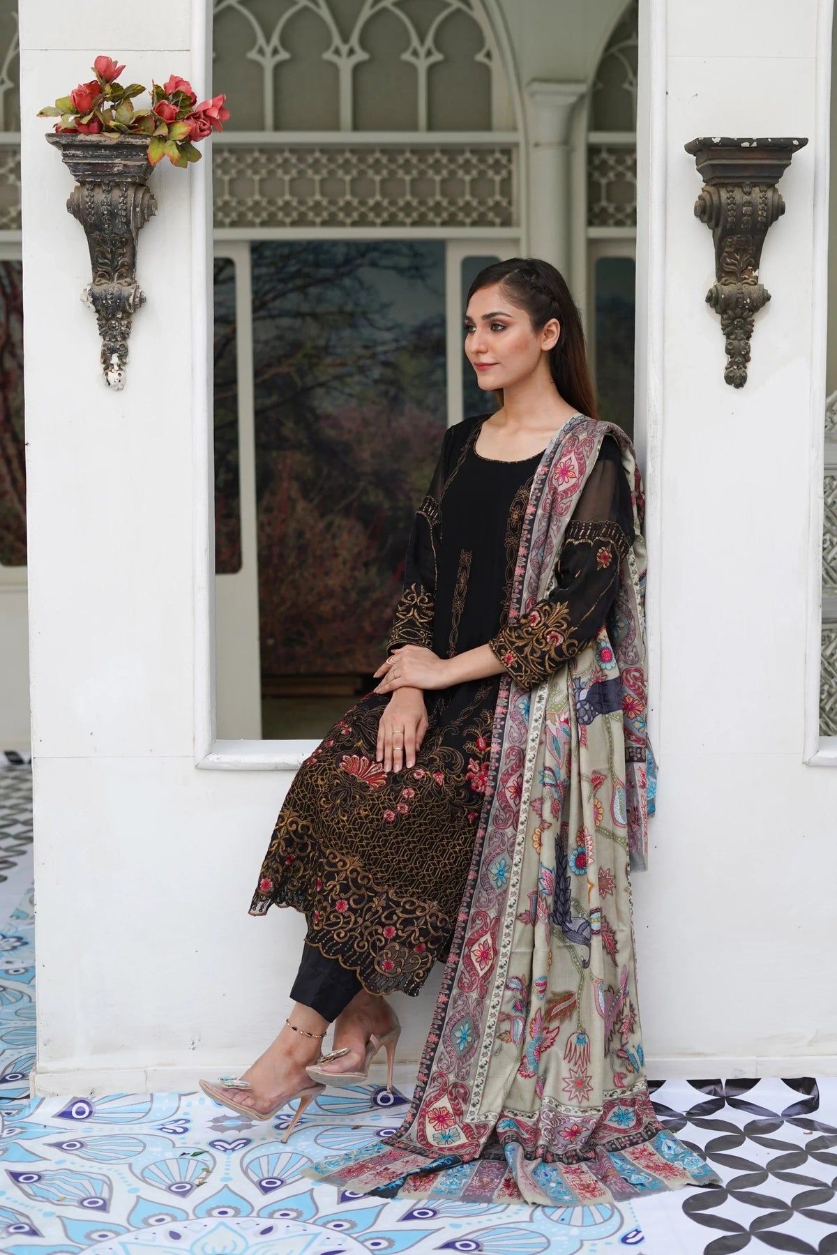 Premium Kalamkaari Pash Shawl