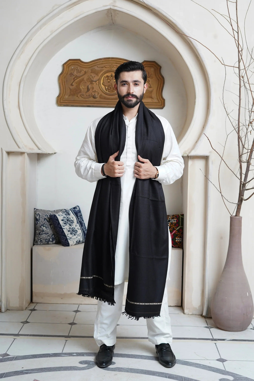 Extra Soft Wool Mens Shawl