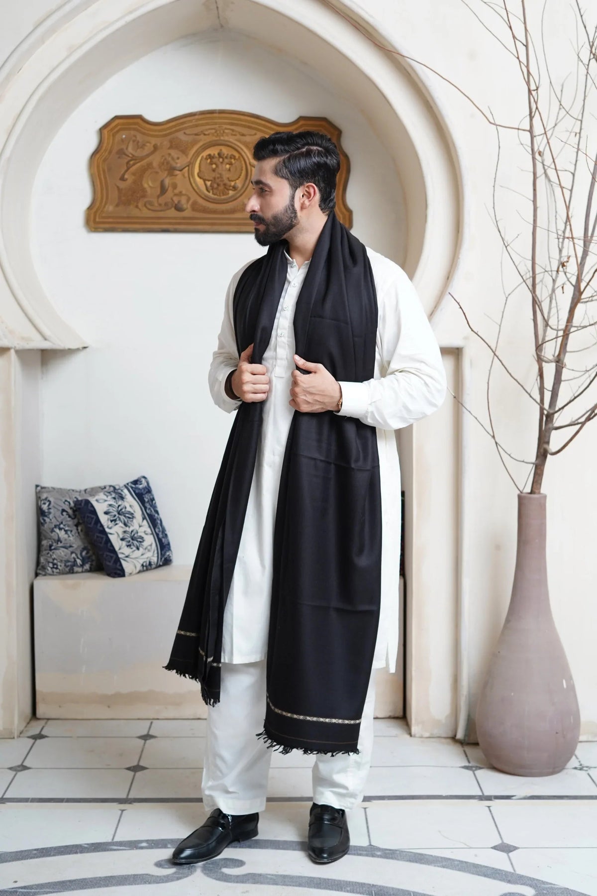 Extra Soft Wool Mens Shawl