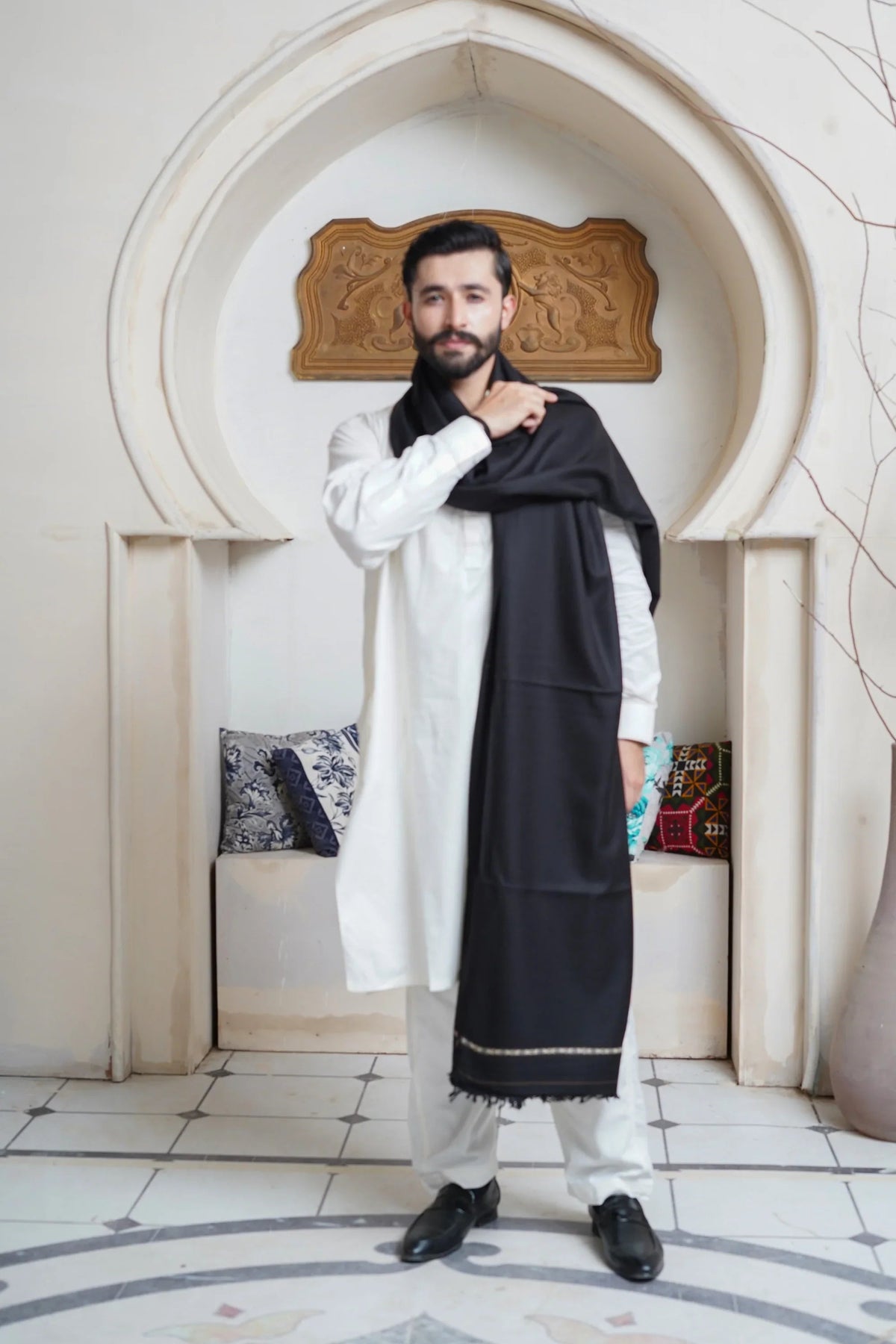 Extra Soft Wool Mens Shawl