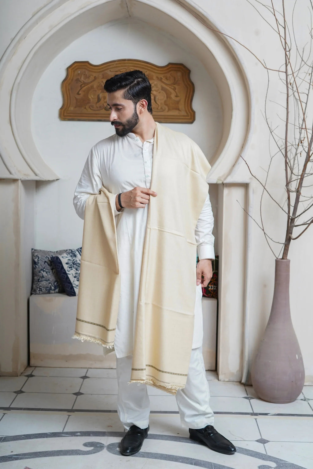 Extra Soft Wool Mens Shawl