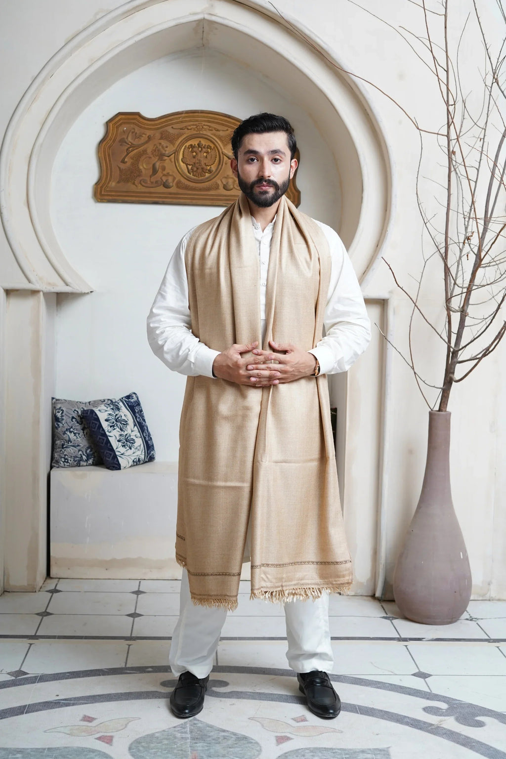 Extra Soft Wool Mens Shawl