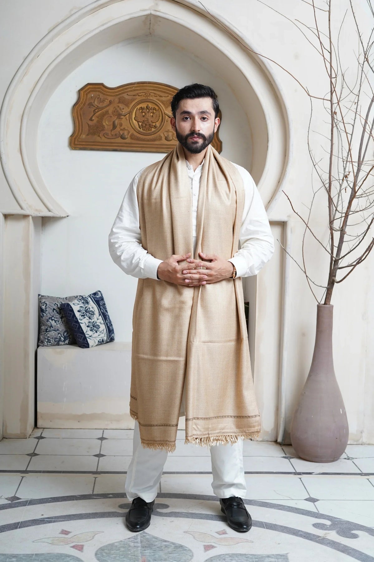 Extra Soft Wool Mens Shawl