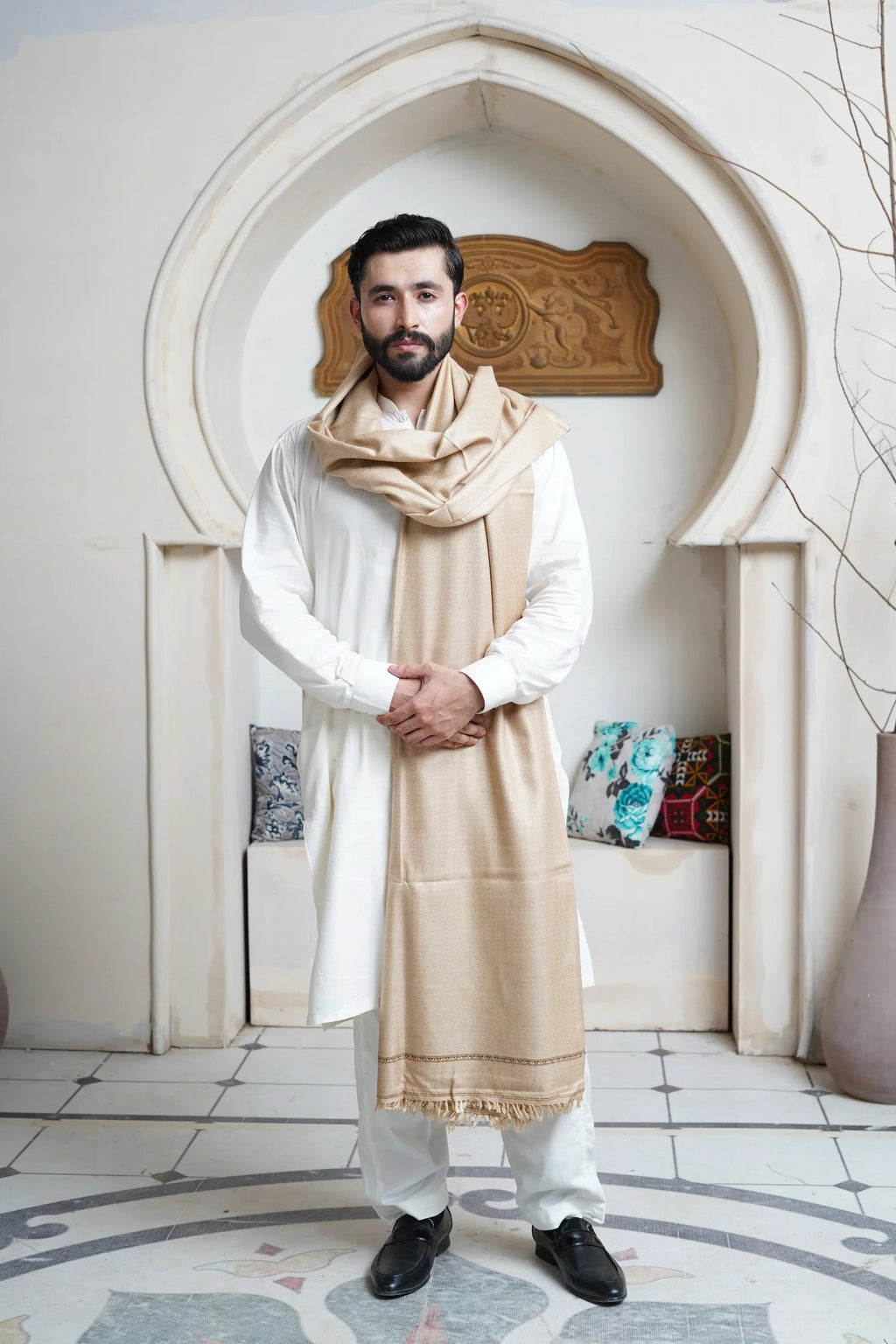 Extra Soft Wool Mens Shawl