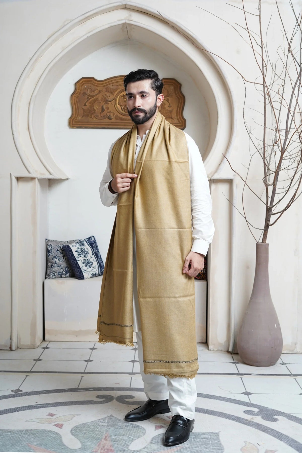 Extra Soft Wool Mens Shawl