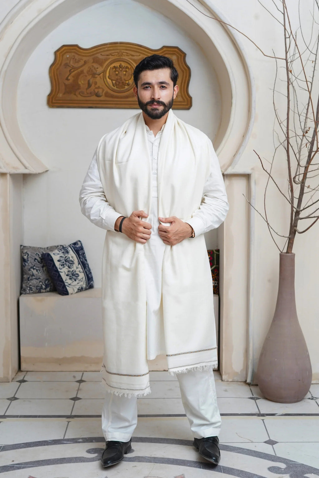 Extra Soft Wool Mens Shawl