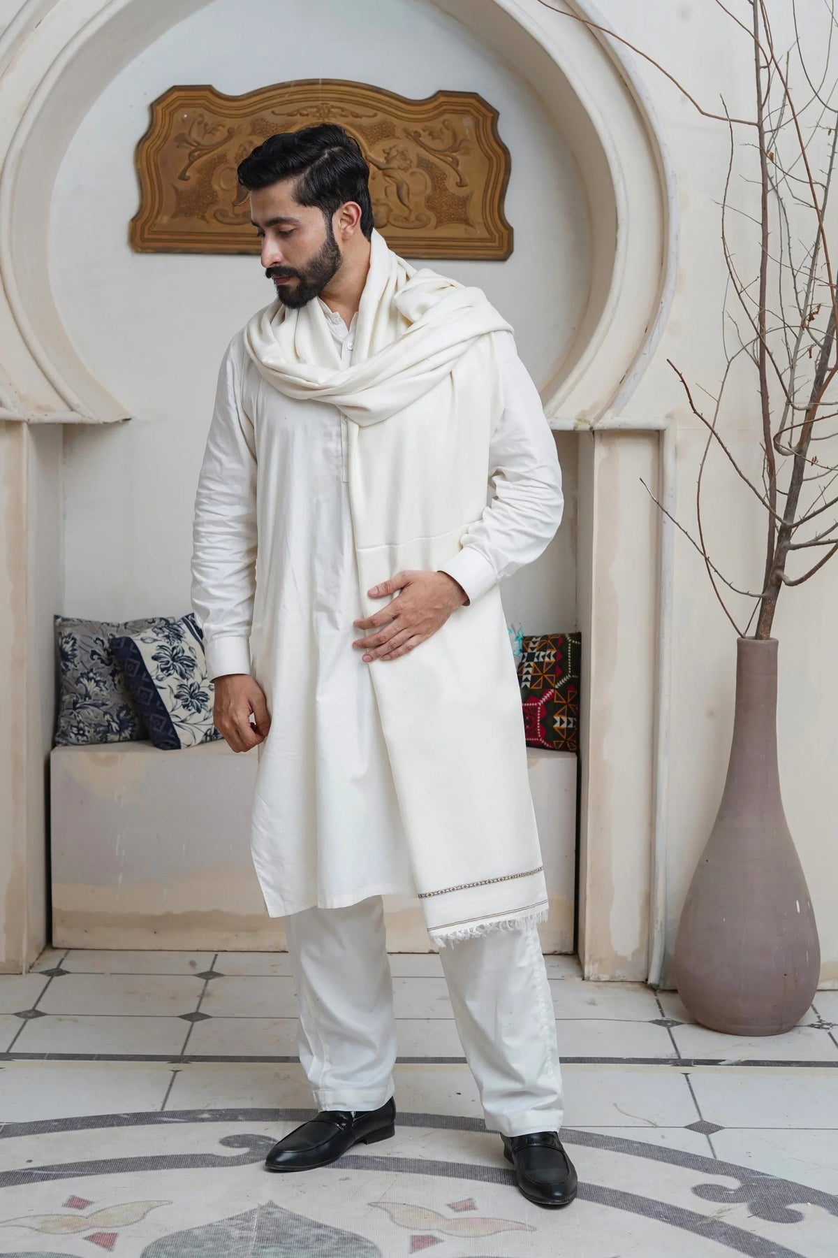 Extra Soft Wool Mens Shawl