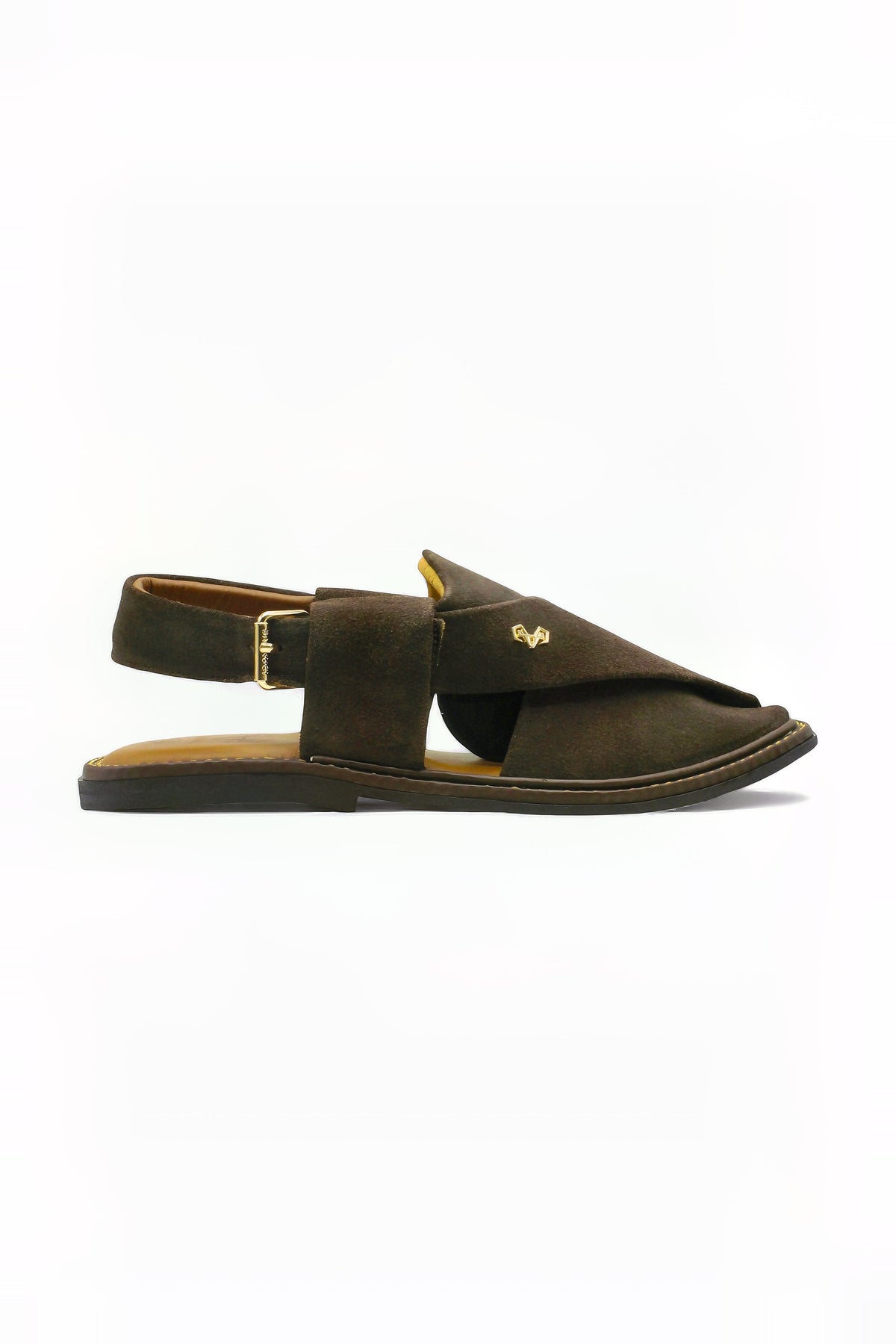 Luxury Dark Brown Peshawari Suede Chappal