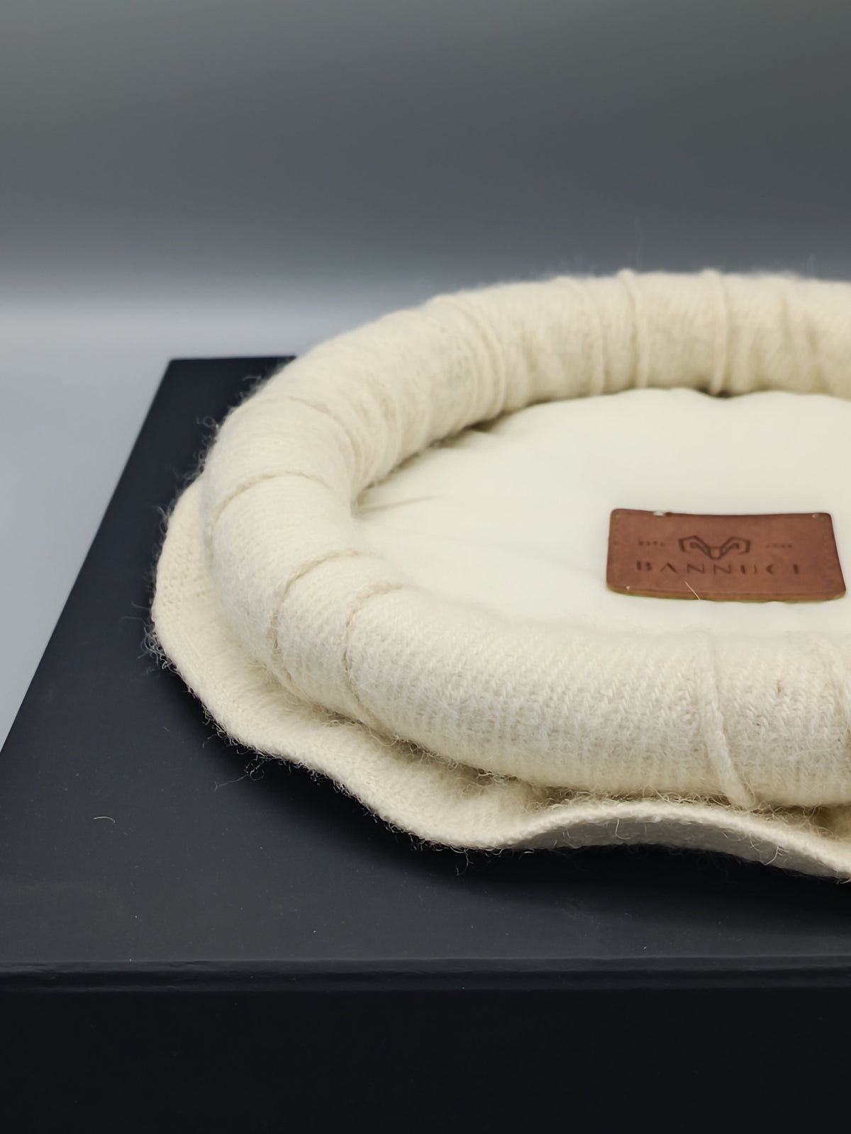 Luxury Hand Made Pure Woolen Off White Chitrali Pakol Cap
