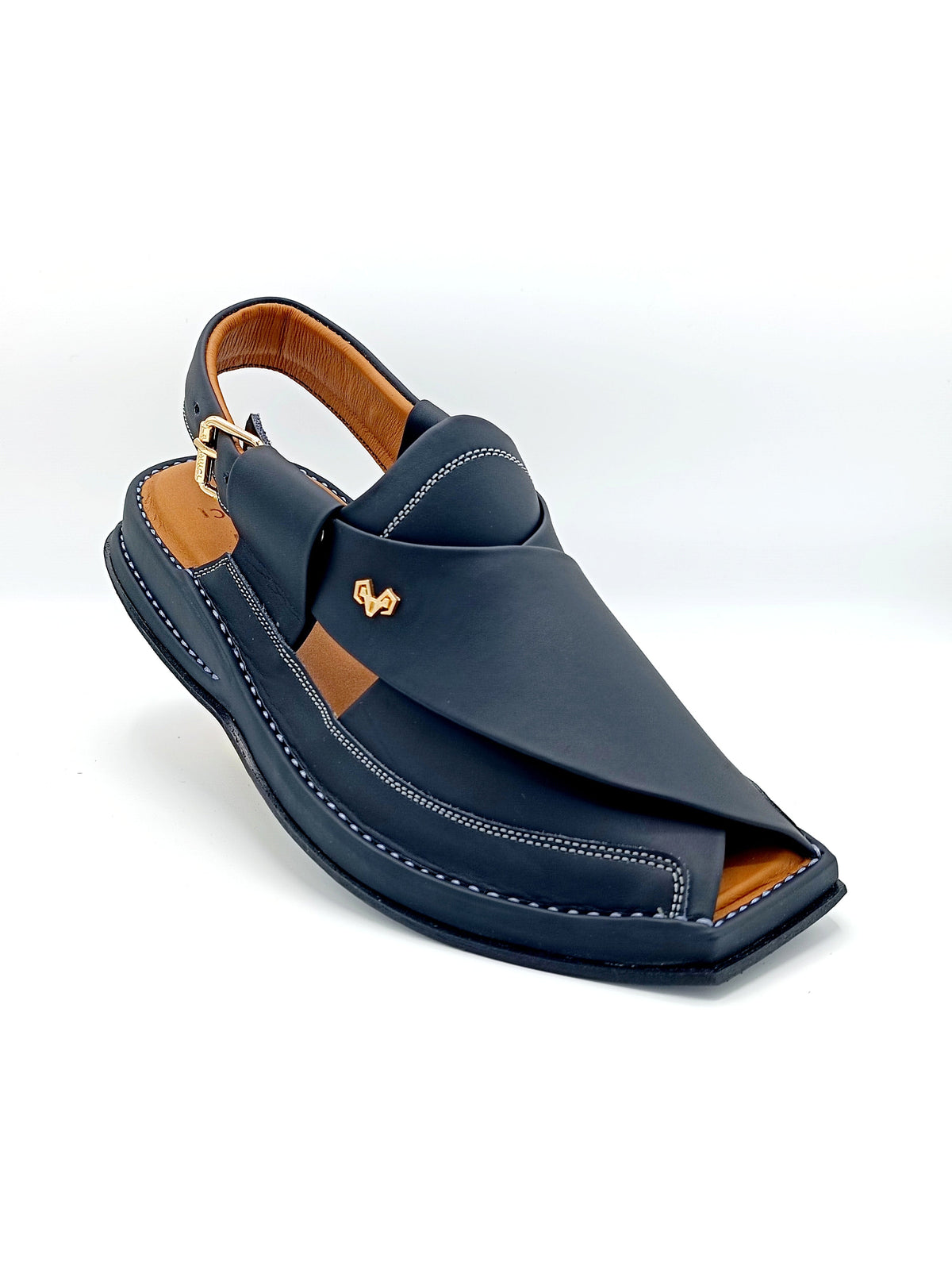 Luxury Zalmi Black  Peshawari Chappal