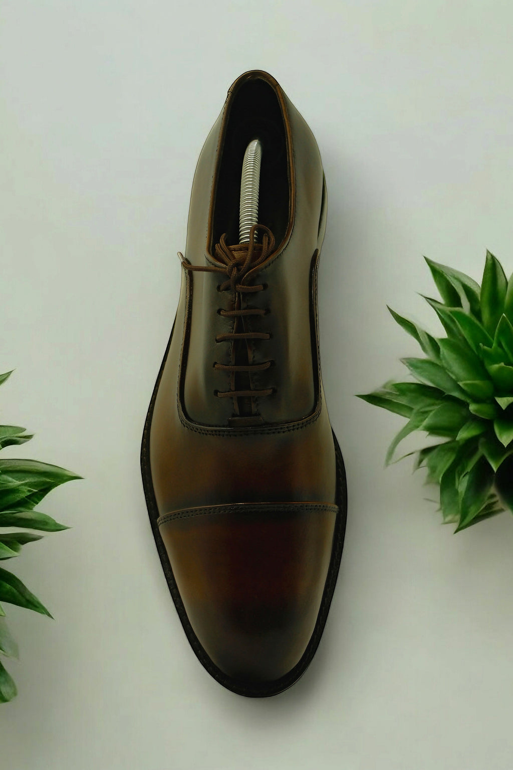 Luxury Brown Handmade Oxfords Shoes