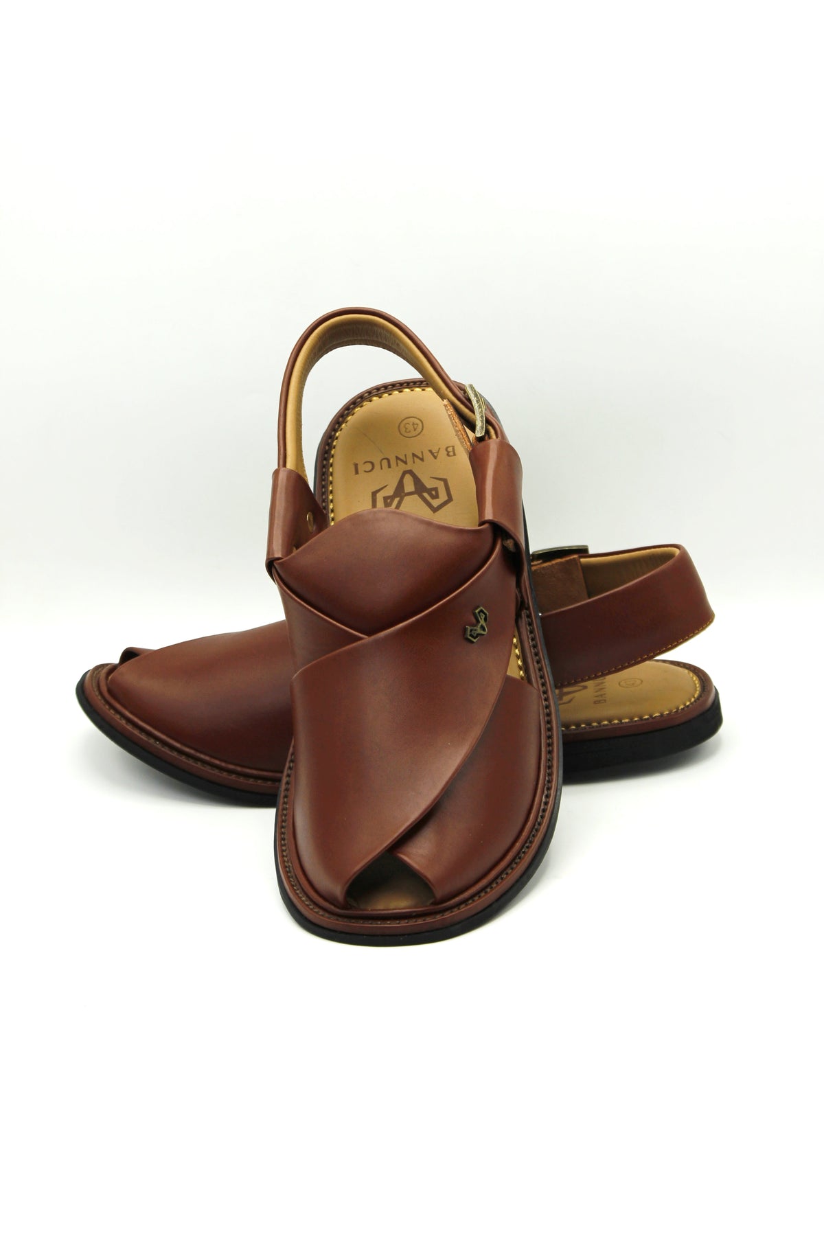Luxury Round Shape Red Maroon Peshawari Chappal