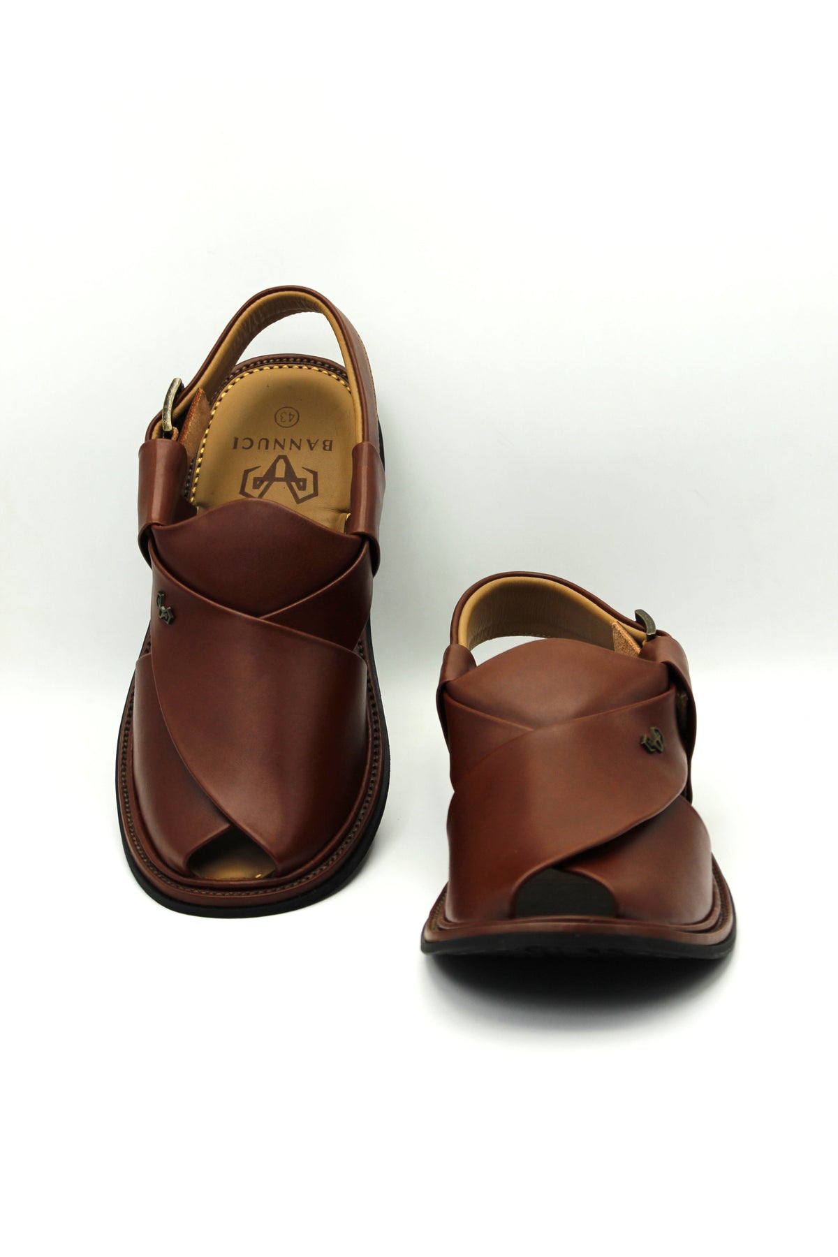 Luxury Round Shape Red Maroon Peshawari Chappal