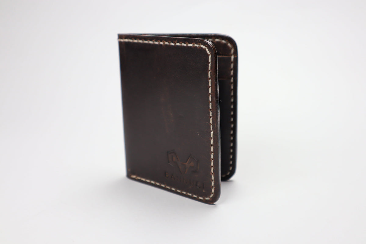 Premium Quality Tan Brown Vertical Leather Card Holder by Bannuci