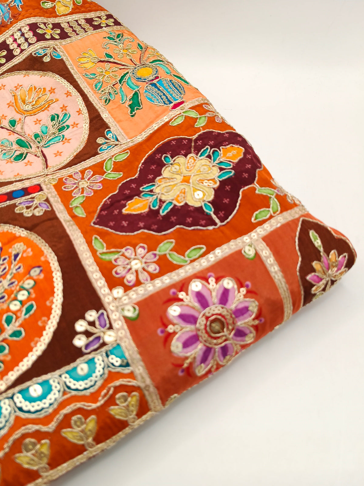 Maheshwari Silk With Hand Embroidery Multi Color Shawl