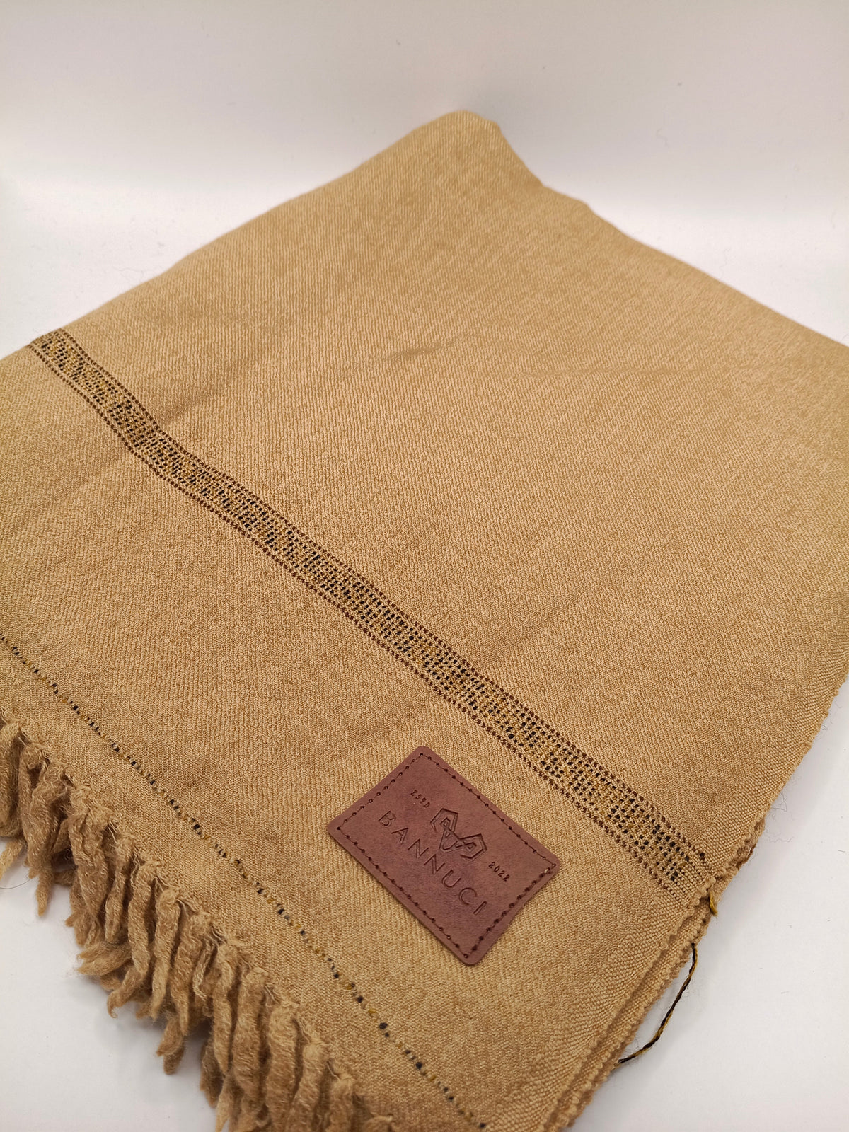 Supreme Quality Pure Angora Rabbit Striped Woolen Shawl
