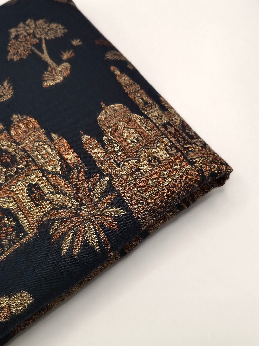 Premium Quality Dark Blue Kani Pashmina Cashmere Shawl