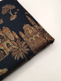 Premium Quality Dark Blue Kani Pashmina Cashmere Shawl