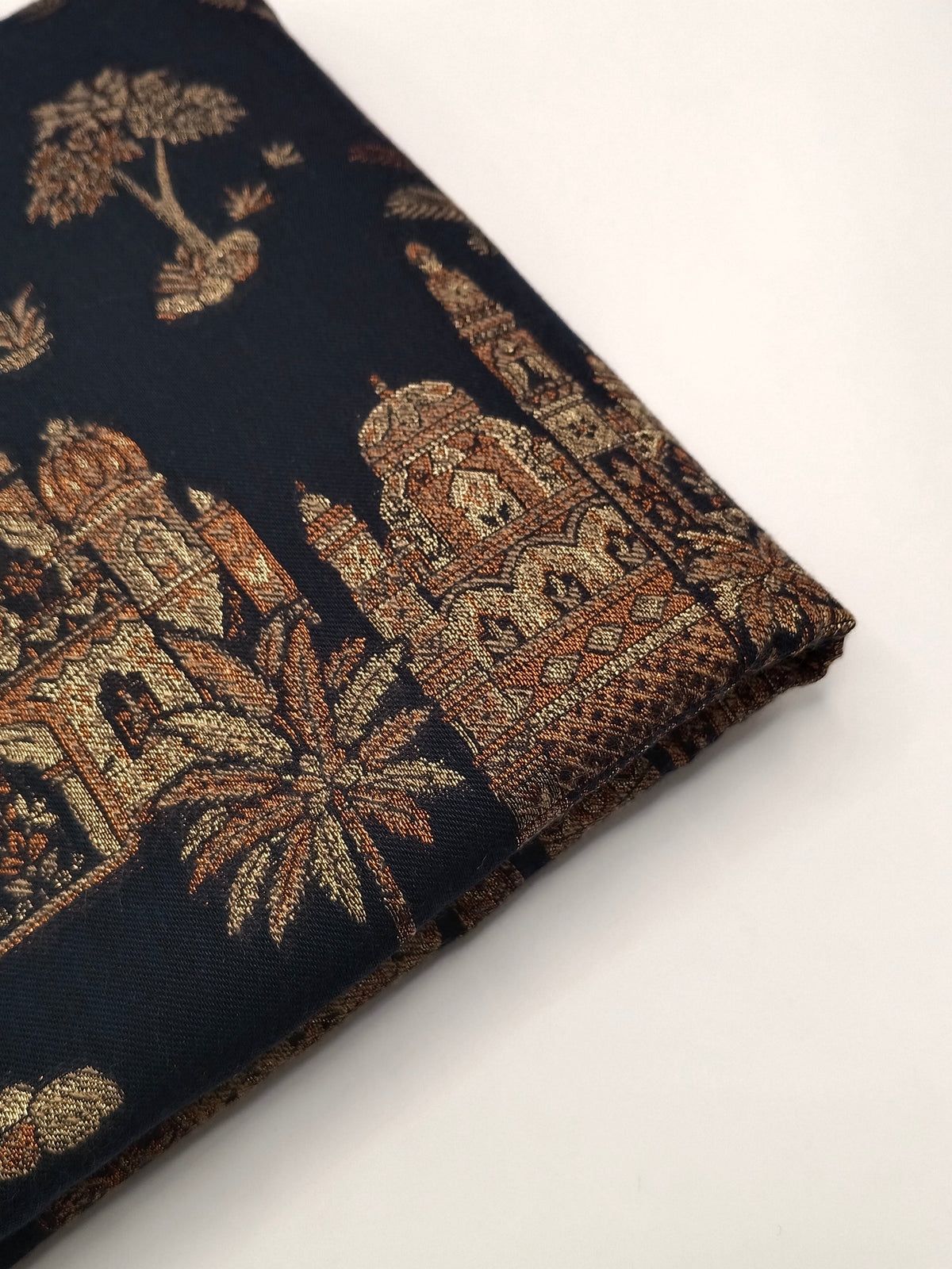 Premium Quality Dark Blue Kani Pashmina Cashmere Shawl