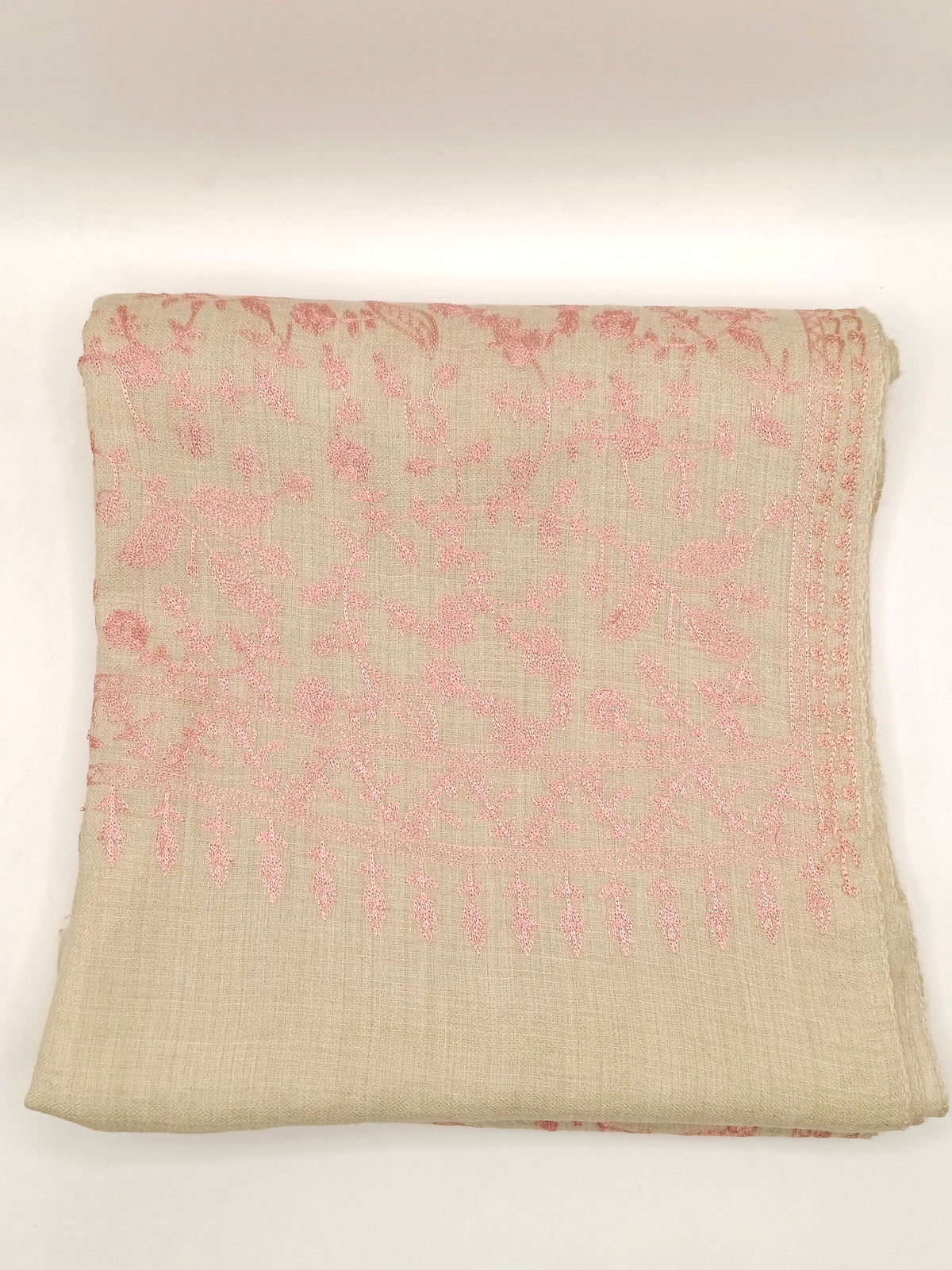 Premium Quality Embroidered Pashmina Cashmere Shawl With Ari Work