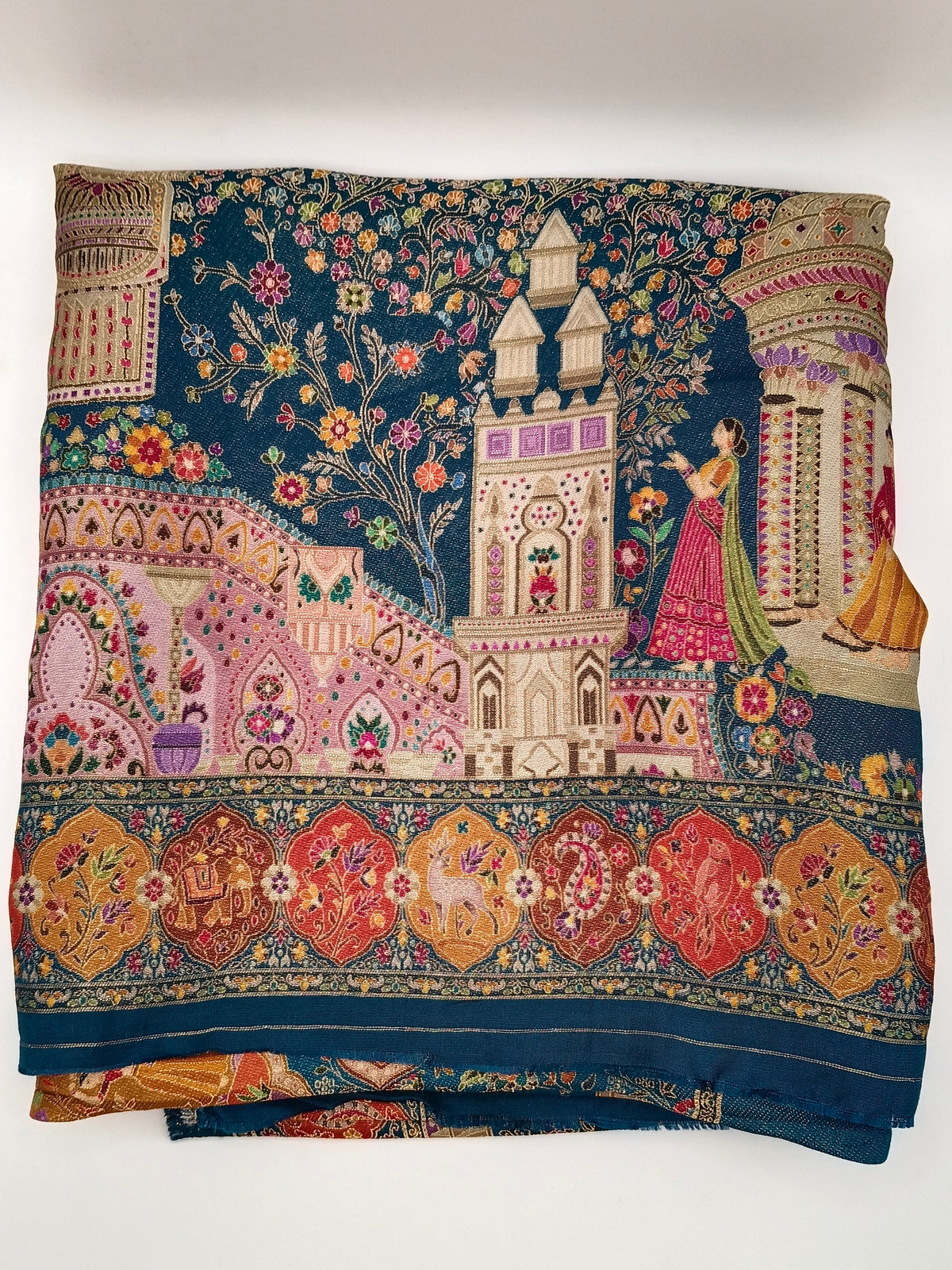 Premium Quality  Multi Mix Color kani Silk   Shawl