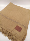 Supreme Quality Brown Pure Angora Rabbit Striped Woolen Shawl
