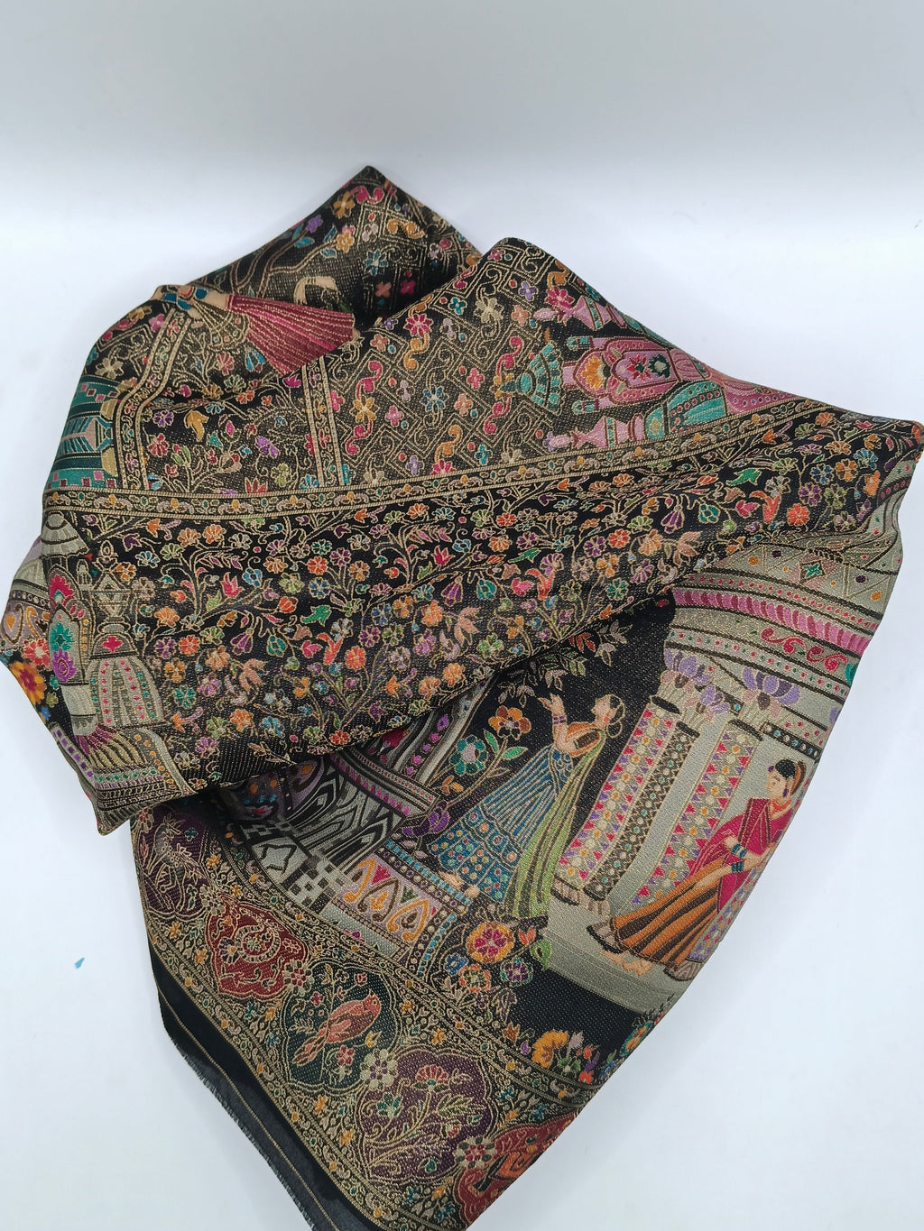 Premium Quality Multi Color Light Weight Kani Silk Shawl