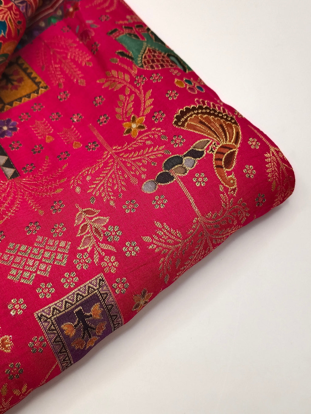 Premium Quality  Multi Mix Maroon Color kani Silk   Shawl