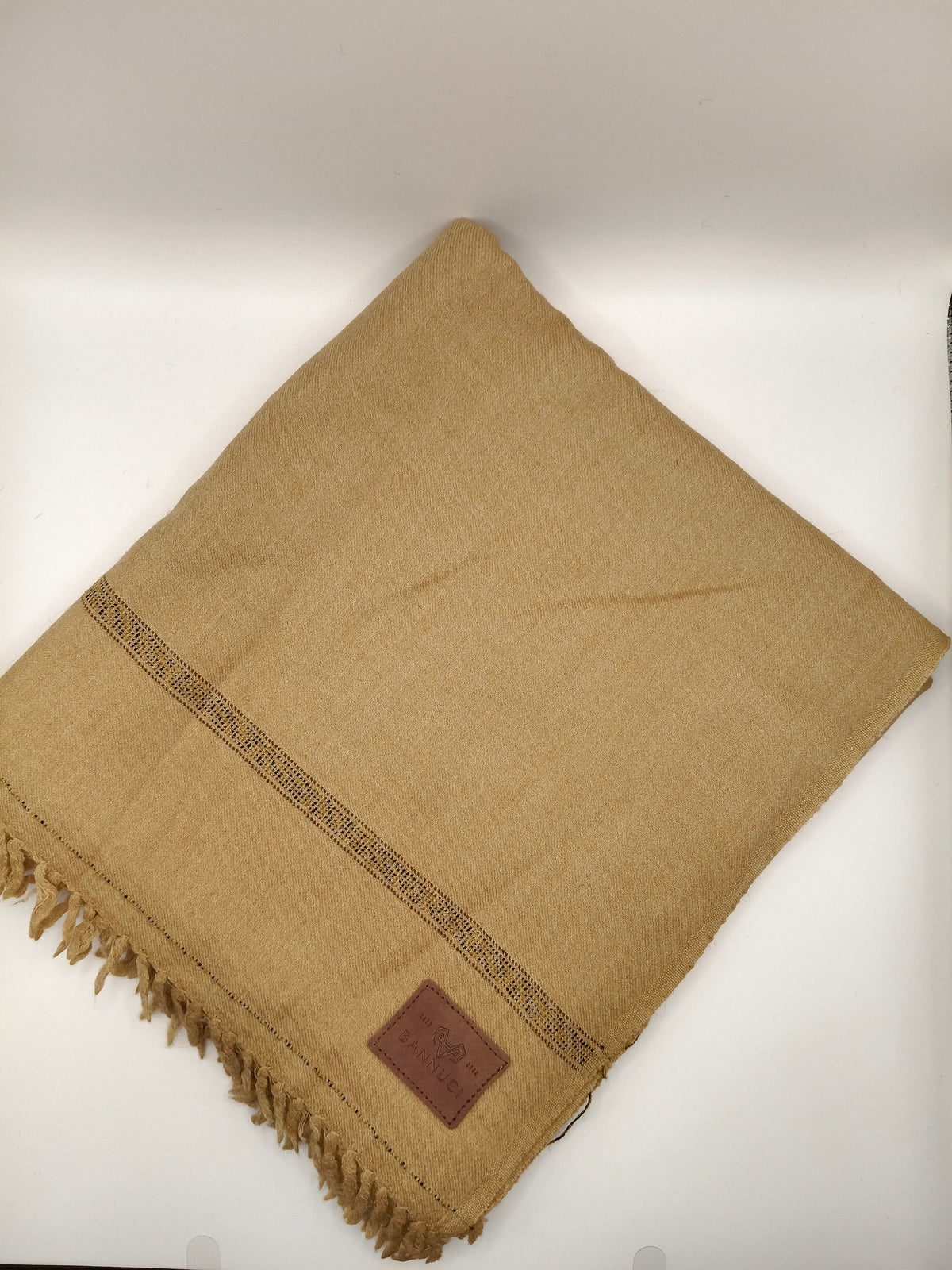 Supreme Quality Pure Angora Rabbit Striped Woolen Shawl