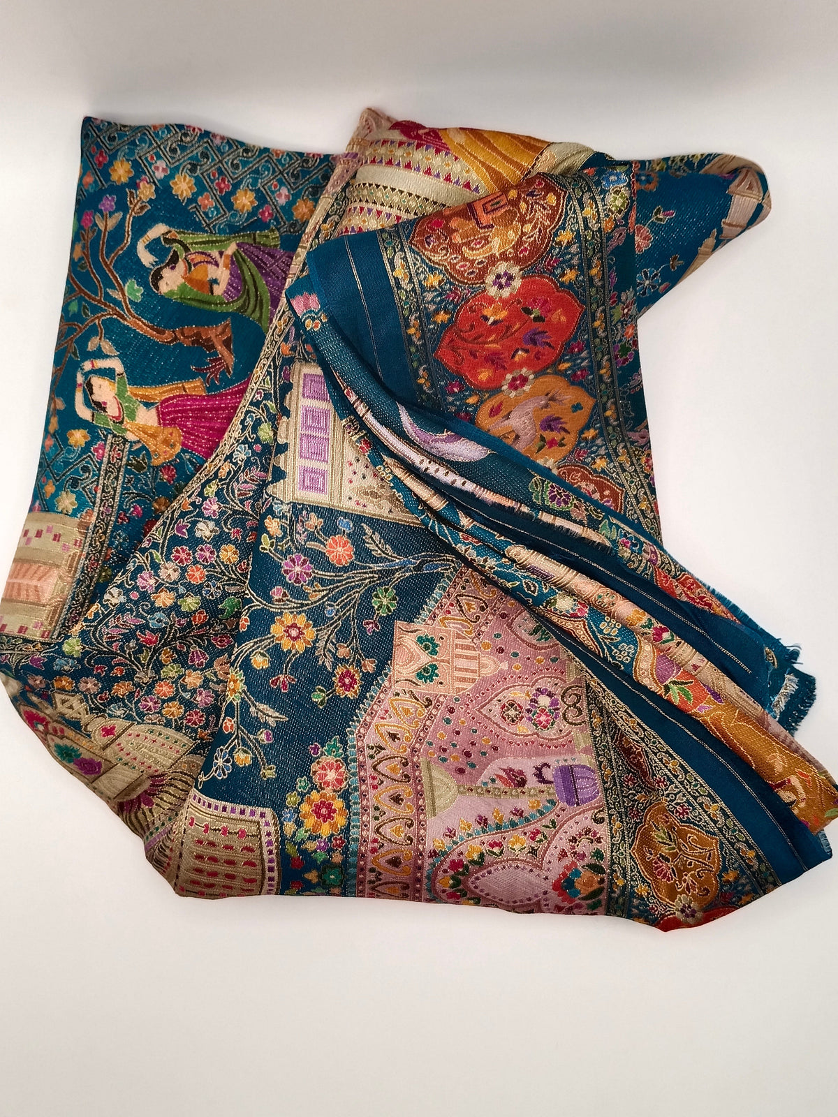 Premium Quality  Multi Mix Color kani Silk   Shawl