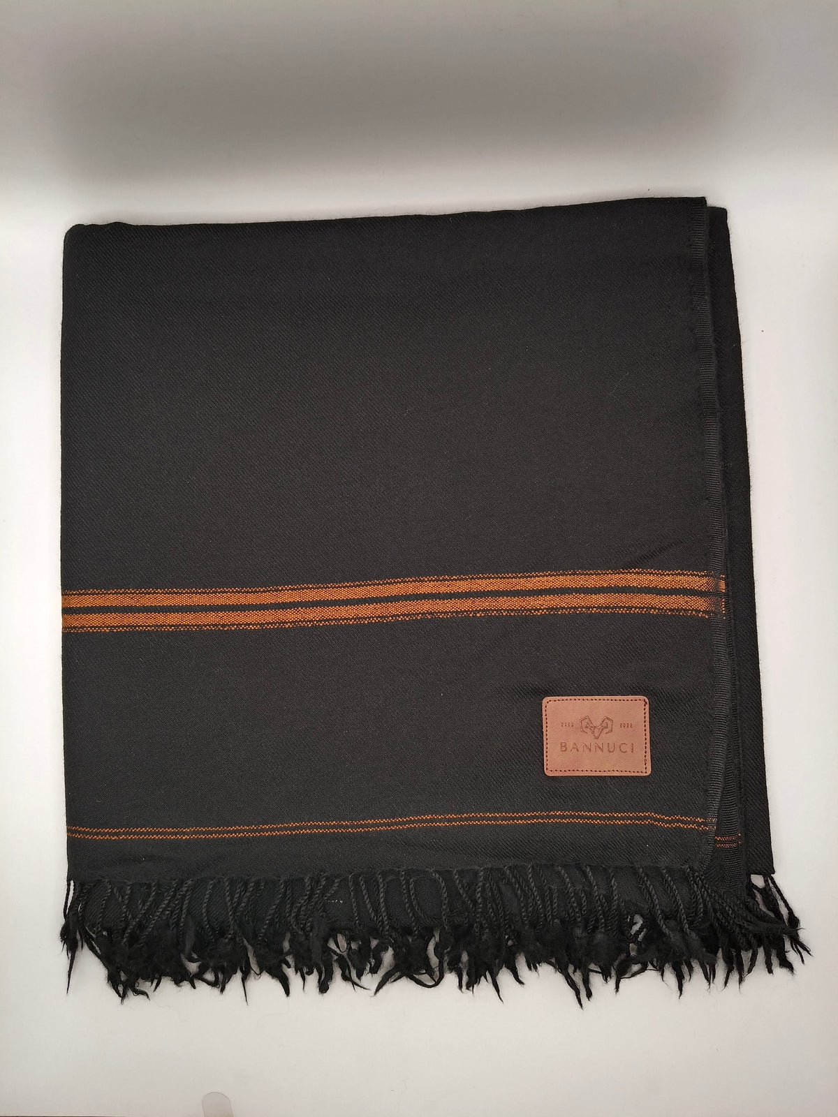 Premium Quality Multi Color Striped Double Fiber 72 Black Woolen Shawl