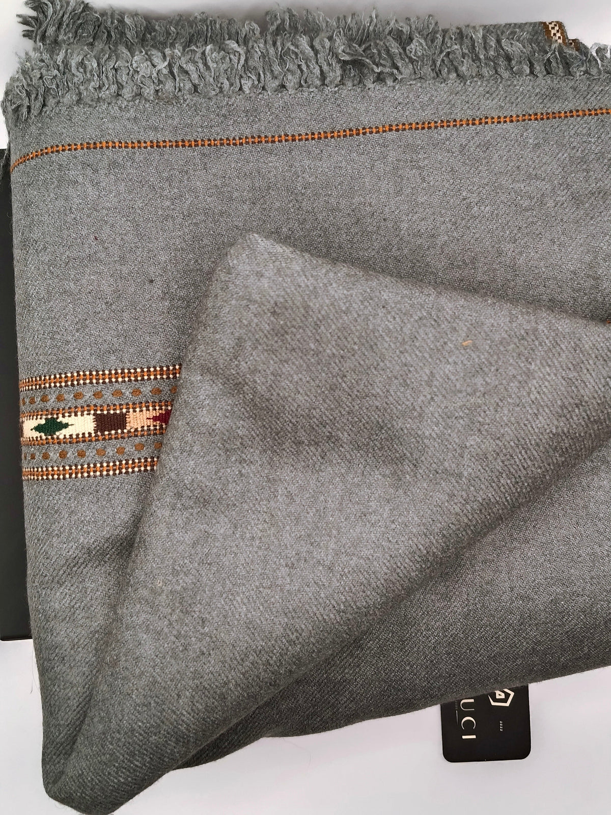 Premium Quality Heavy Weight Light Gray Pure/High Grade 48 Fiber Shawl