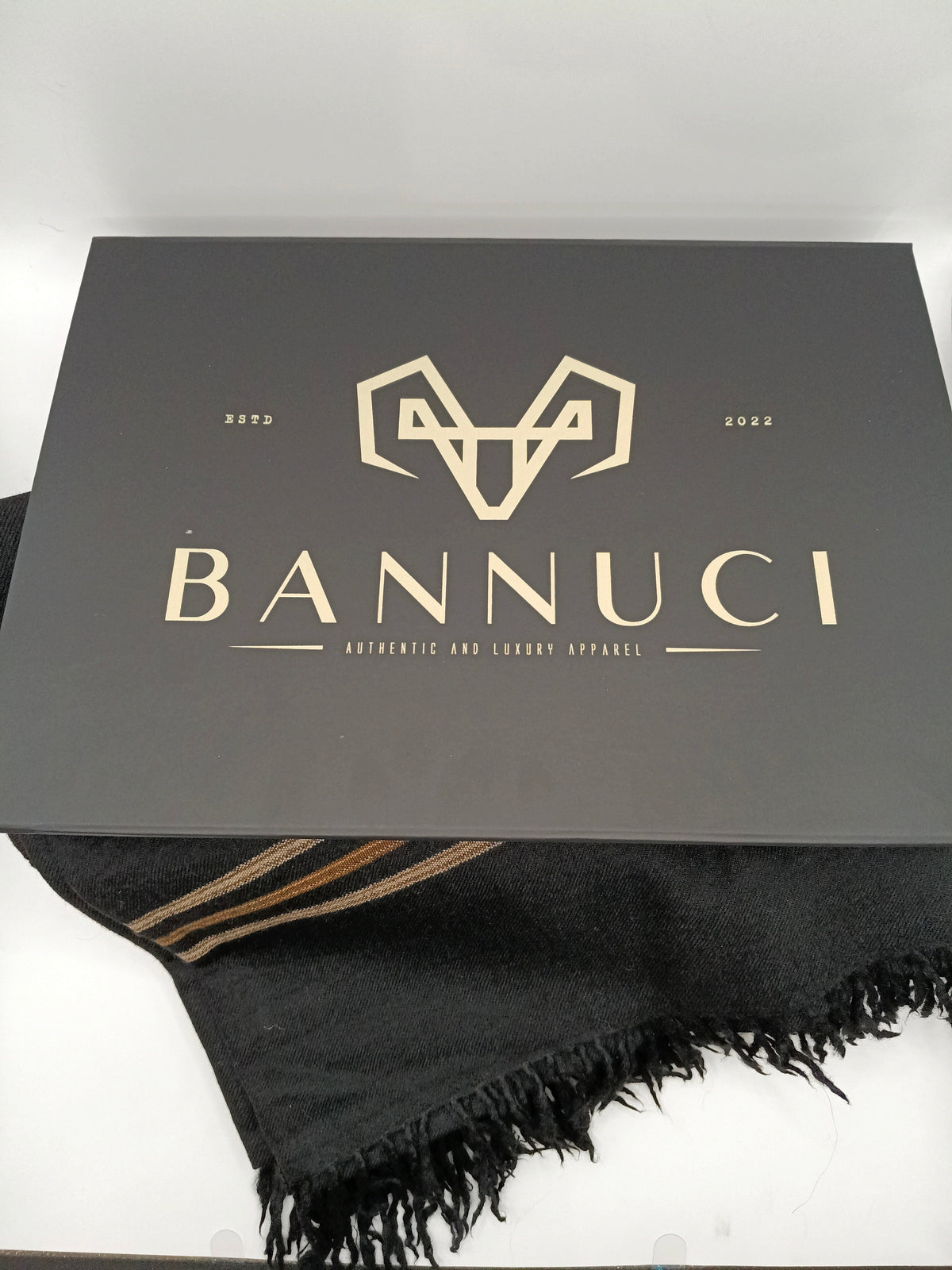 Premium Quality Multi Color Striped Double Fiber 72 Black Woolen Shawl
