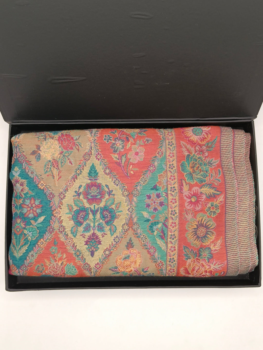 Silk Based Kani Weave Pashmina Cashmere Shawl