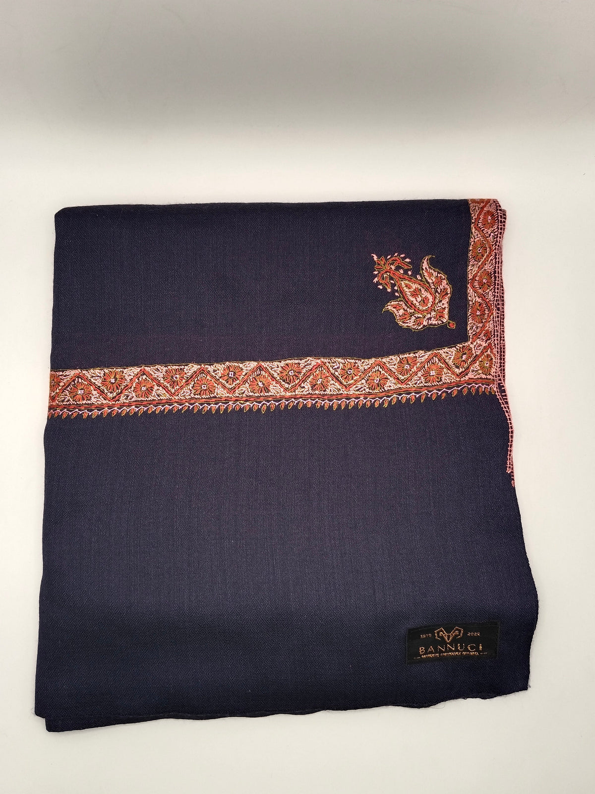 Hand Embroidered Original Toosh Shawl With Border