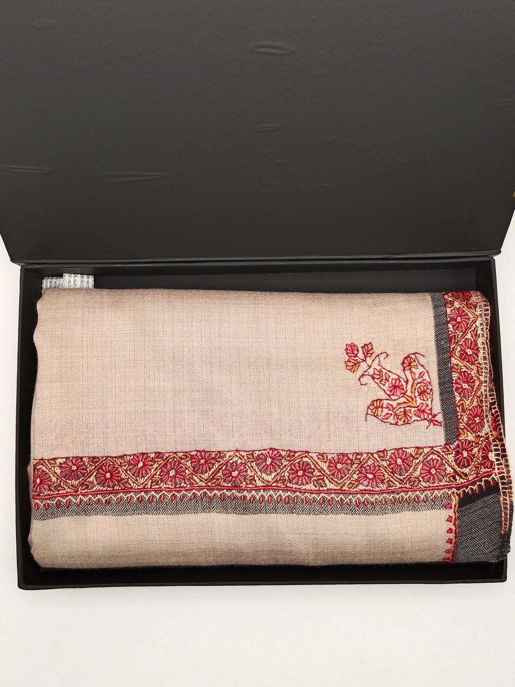 Hand Embroidered Original Toosh Shawl With Border