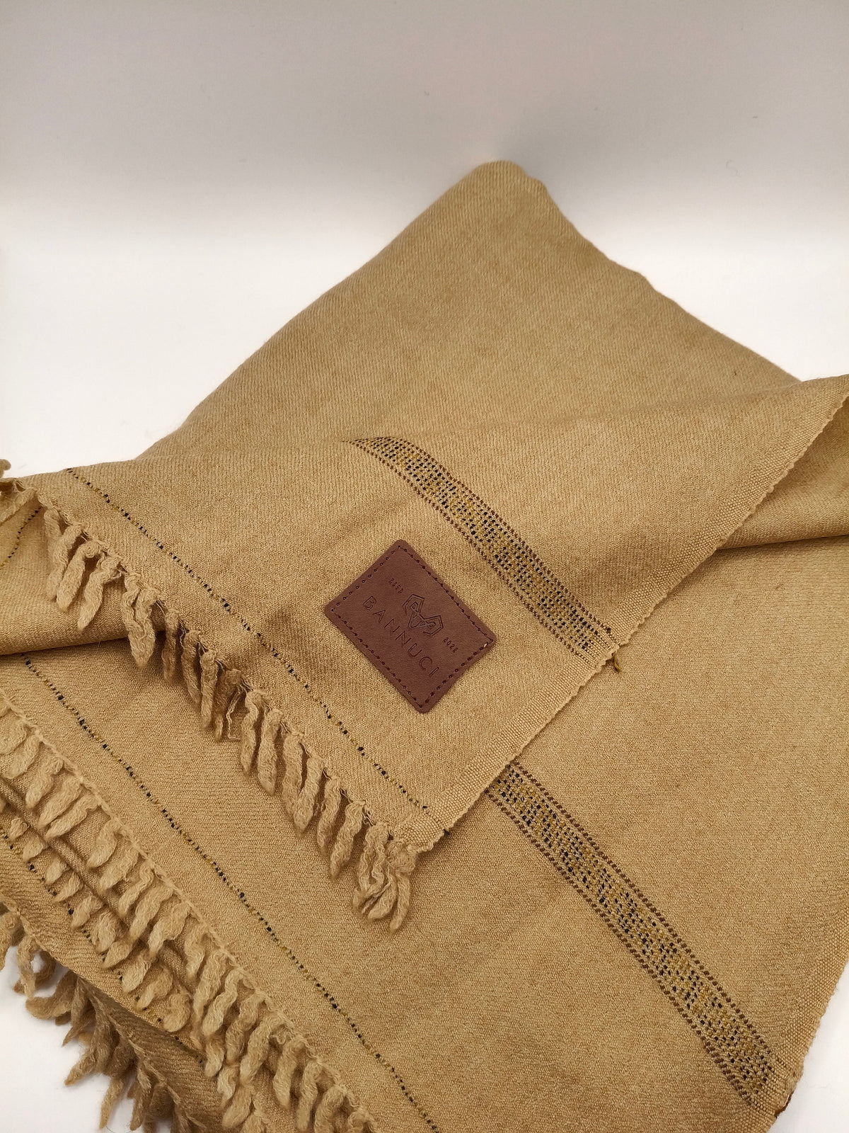 Supreme Quality Pure Angora Rabbit Striped Woolen Shawl