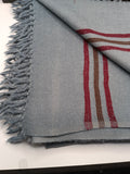 Premium Quality Stripped Sky Blue Pure/High Grade 48 Fiber Shawl
