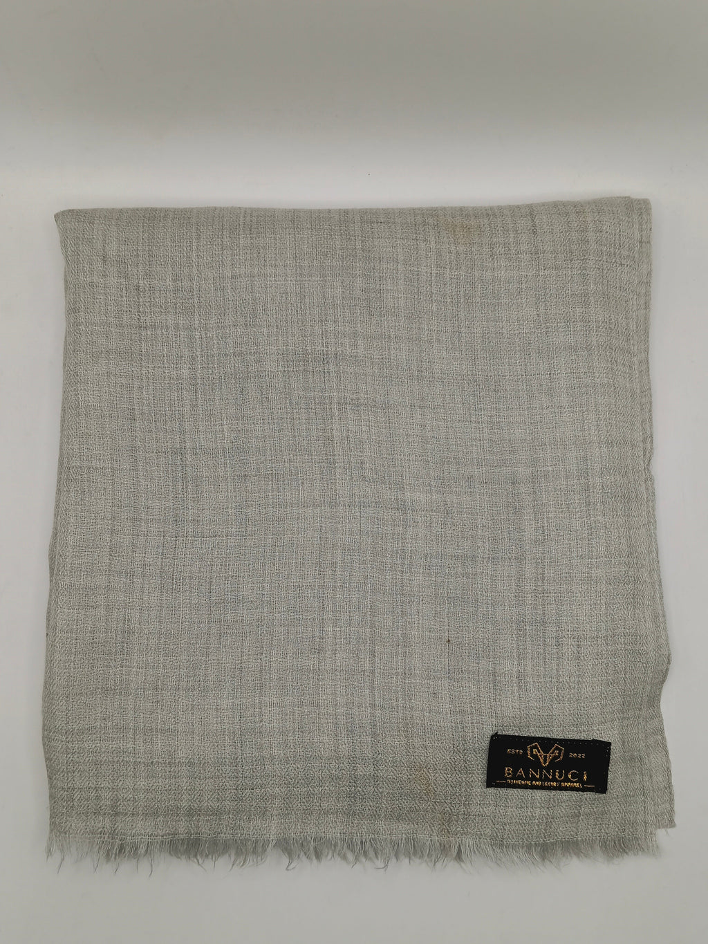 Premium Quality Extremely Soft Pure Toosh Light Grey Shawl With Chashme Bulbul Pattern
