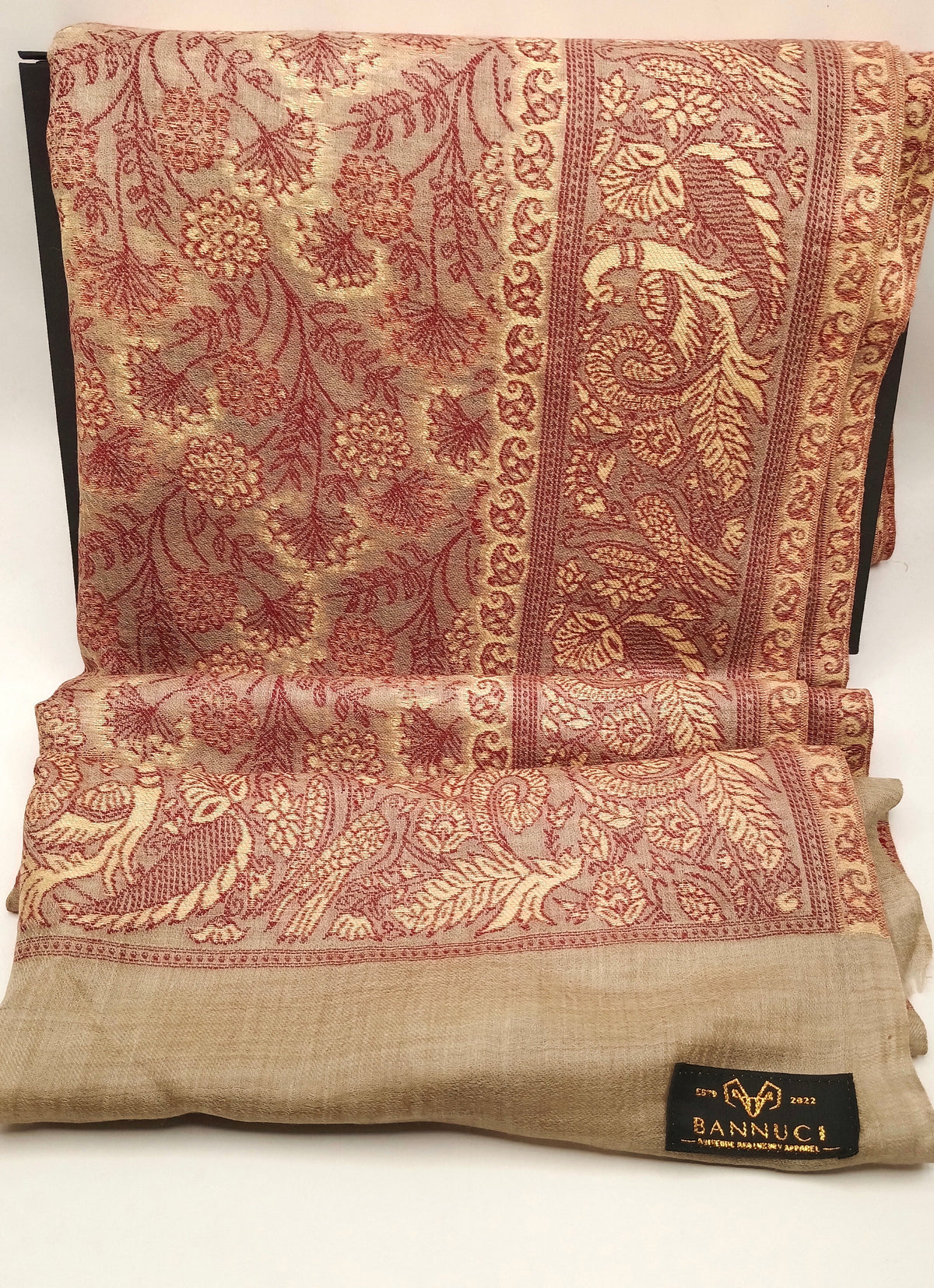 Toosh Kani Shawl With Khadi Pattern