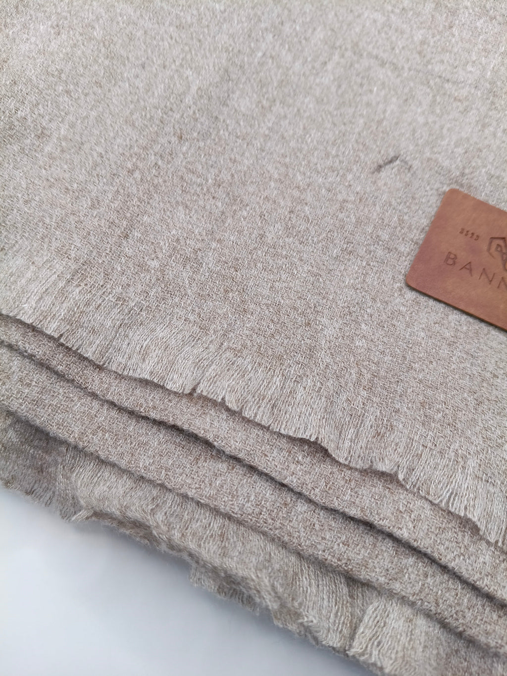 Premium Quality Plain Extremely Soft Beige pure woolen Shawl