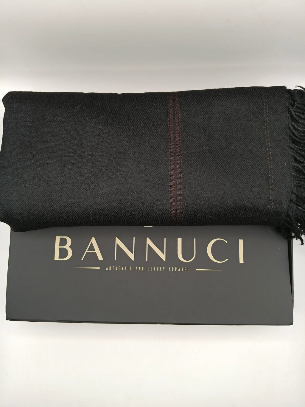 Premium Quality Light Color Striped Double Fiber 72 Black Woolen Shawl