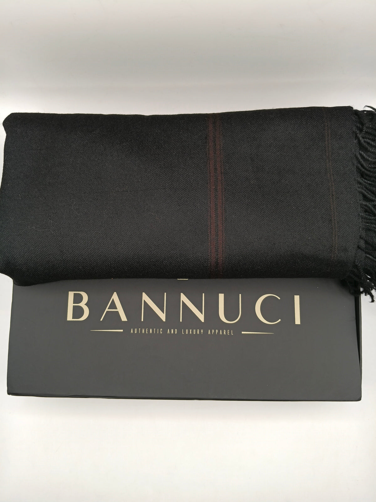 Premium Quality Light Color Striped Double Fiber 72 Black Woolen Shawl